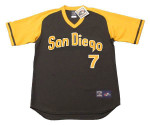 KURT BEVACQUA San Diego Padres 1979 Away Majestic Baseball Throwback Jersey - FRONT