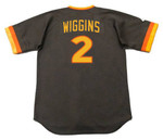 ALAN WIGGINS San Diego Padres 1984 Away Majestic Throwback Baseball Jersey - BACK