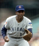 ERNIE BANKS Chicago Cubs 1969 Away Majestic Throwback Baseball Jersey - ACTION