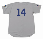 ERNIE BANKS Chicago Cubs 1969 Away Majestic Throwback Baseball Jersey - BACK