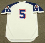 FREDDIE FREEMAN Atlanta Braves 1970's Home Majestic Throwback Baseball Jersey - BACK