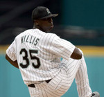 DONTRELLE WILLIS Florida Marlins 2003 Home Majestic Throwback Baseball Jersey - ACTION