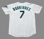 IVAN RODRIGUEZ Florida Marlins 2003 Home Majestic Throwback Baseball Jersey - BACK