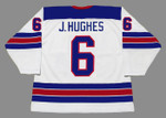 JACK HUGHES 2019 USA Nike Throwback Hockey Jersey - BACK