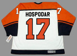ED HOSPODAR Philadelphia Flyers 1985 CCM Throwback Home NHL Hockey Jersey - BACK