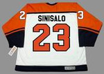 ILKKA SINISALO Philadelphia Flyers 1985 CCM Throwback Home NHL Hockey Jersey - BACK