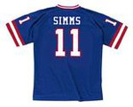 PHIL SIMMS New York Giants 1988 Throwback Home NFL Football Jersey - BACK