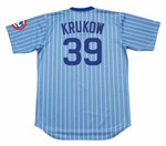 MIKE KRUKOW Chicago Cubs 1981 Away Majestic  Throwback Baseball Jersey - BACK