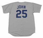 TOMMY JOHN Los Angeles Dodgers 1974 Away Majestic Throwback Baseball Jersey - BACK