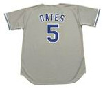 JOHNNY OATES Los Angeles Dodgers 1977 Away Majestic Baseball Throwback Jersey - BACK