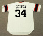 RICH DOTSON Chicago White Sox 1985 Home Majestic Throwback Baseball Jersey - BACK