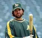 MIKE PIAZZA Oakland Athletics 1974 Majestic Throwback Baseball Jersey - ACTION