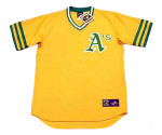 MIKE PIAZZA Oakland Athletics 1974 Majestic Throwback Baseball Jersey - FRONT