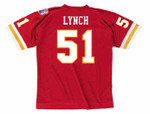 JIM LYNCH Kansas City Chiefs 1969 Throwback Home NFL Football Jersey - BACK