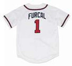 RAFAEL FURCAL Atlanta Braves 2003 Home Majestic Throwback Baseball Jersey - BACK