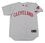 VADA PINSON Cleveland Indians 1970 Away Majestic Baseball Throwback Jersey - FRONT