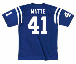 TOM MATTE Baltimore Colts 1970 Throwback Home NFL Football Jersey - BACK
