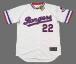 STEVE BUECHELE Texas Rangers 1985 Home Majestic Throwback Baseball Jersey - FRONT