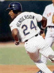 RICKEY HENDERSON San Diego Padres 1996 Home Majestic Throwback Baseball Jersey - ACTION