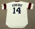 PAUL KONERKO Chicago White Sox 1980's Majestic Throwback Home Baseball Jersey - BACK