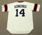 PAUL KONERKO Chicago White Sox 1980's Majestic Throwback Home Baseball Jersey - BACK