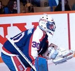 DANIEL BERTHIAUME Winnipeg Jets 1987 Away CCM Throwback NHL Hockey Jersey - ACTION