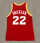 CLYDE DREXLER Houston Rockets 1995 Throwback NBA Basketball Jersey - BACK