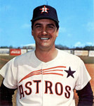 BOB ASPROMONTE Houston Astros 1967 Majestic Throwback Home Baseball Jersey - Action