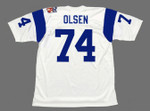 MERLIN OLSEN  Los Angeles Rams 1969 Throwback NFL Football Jersey - BACK