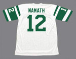 JOE NAMATH New York Jets 1970's Away Throwback NFL Football Jersey - BACK