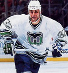 STU GRIMSON Hartford Whalers 1996 Home CCM Vintage Throwback NHL Jersey - ACTION