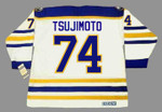 TARO TSUJIMOTO Buffalo Sabres 1970's CCM Vintage Throwback Home NHL Hockey Jersey - back