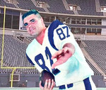 BILLY TRUAX Los Angeles Rams 1969 Throwback NFL Football Jersey - action