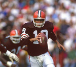 BERNIE KOSAR Cleveland Browns 1987 Throwback NFL Football Jersey - ACTION