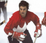 ROD GILBERT Team Canada 1972 CCM Throwback Hockey Jersey - action