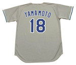 YOSHINOBU YAMAMOTO Los Angeles Dodgers 1980's Away Majestic Baseball Jersey - BACK