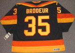 RICHARD BRODEUR Vancouver Canucks 1986 CCM Vintage Throwback NHL Hockey Jersey