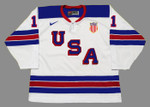 OLIVER MOORE 2023 USA Nike Throwback Hockey Jersey - FRONT