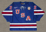 ISAAC HOWARD 2023 USA Nike Blue Throwback Hockey Jersey - FRONT