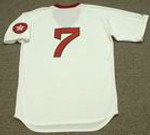 RICK BURLESON Boston Red Sox 1975 Majestic Cooperstown Throwback Baseball Jersey