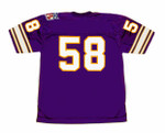 WALLY HILGENBERG Minnesota Vikings 1969 Throwback Home NFL Football Jersey - BACK