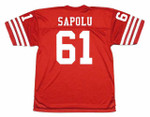 JESSE SAPOLU San Francisco 49ers 1988 Home Throwback NFL Football Jersey - BACK