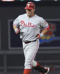 JIM THOME Philadelphia Phillies 2003 Away Majestic Throwback Baseball Jersey - ACTION