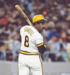 WILLIE STARGELL Pittsburgh Pirates 1980 Home Majestic Throwback Baseball Jersey - action