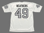 CARL WEATHERS Oakland Raiders 1970 Away Throwback NFL Football Jersey - BACK