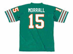 EARL MORRALL Miami Dolphins 1972 Home Throwback NFL Football Jersey - BACK