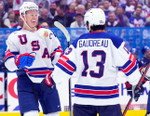 JOHNNY GAUDREAU 2024 USA Nike Throwback Hockey Jersey - ACTION