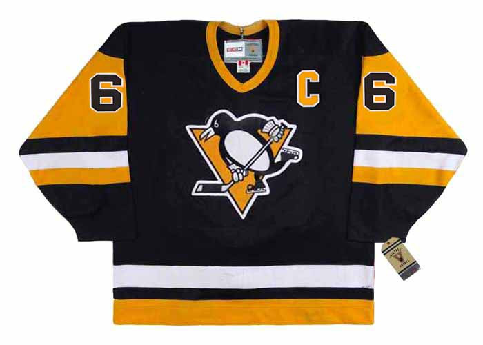 MARIO LEMIEUX Pittsburgh Penguins 1992 Away CCM Vintage NHL Throwback