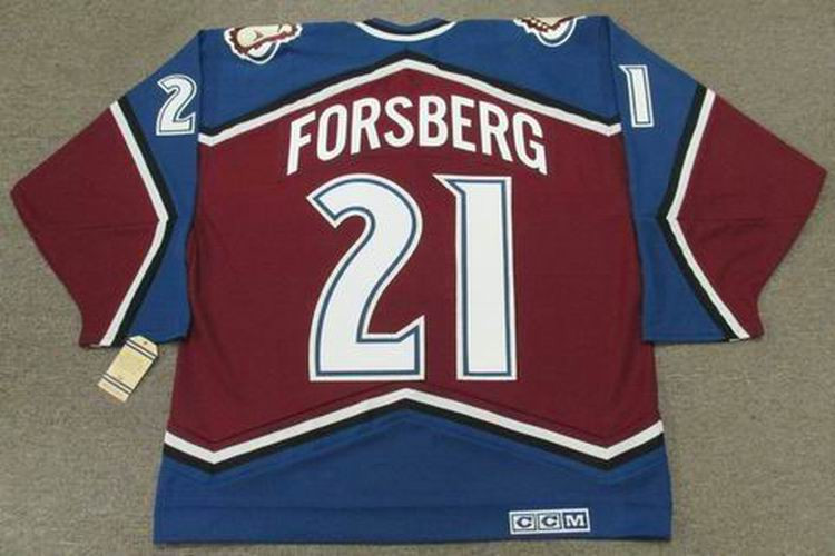 PETER FORSBERG | Colorado Avalanche 1996 Away CCM Vintage NHL Hockey Jersey