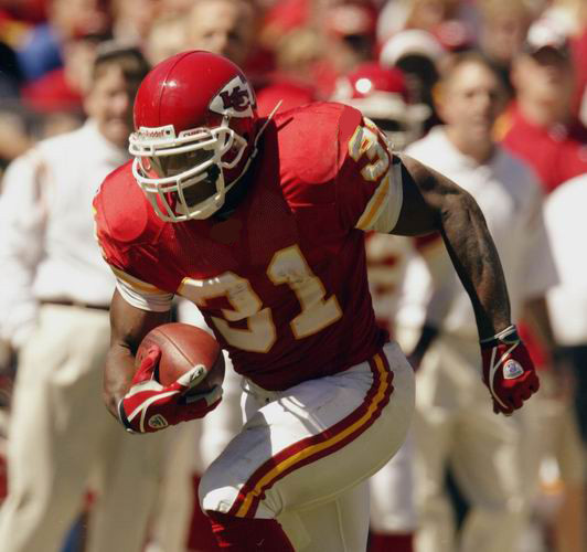 PRIEST HOLMES Kansas City Chiefs 2002 Wilson Throwback NFL Football